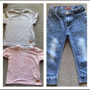 Toddler boy jean with 2 shirts